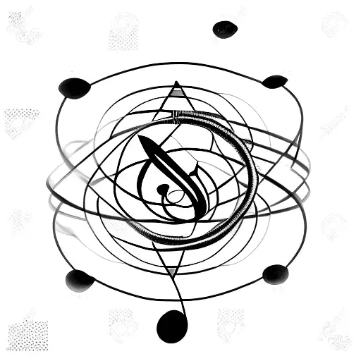 A Minimalist Tattoo Of A Music Note Evolving Into A Dna Helix