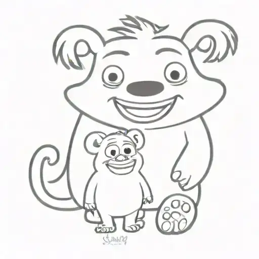 Boo And Sully From Monsters Inc Rainbow