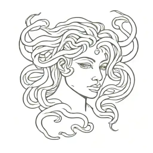 A Small Medusa Tattoo Design