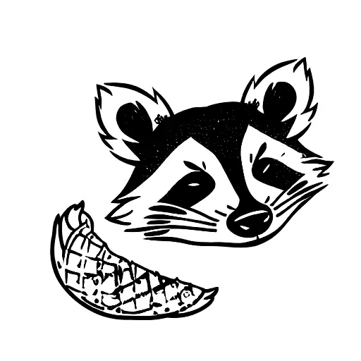 Cute Raccoon Eating A Buffalo Wing