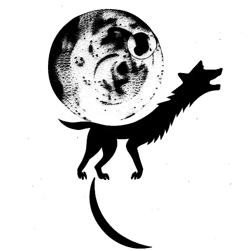 Wolf Howling At The Moon- Evil Eye