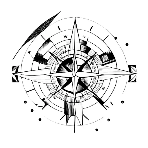 Orion Constellation Within A Compass