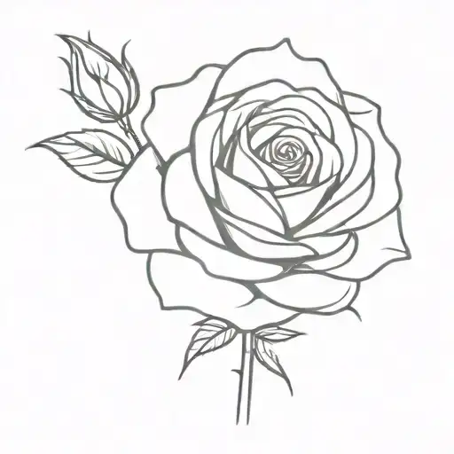 Rose With A Long And Straight Stem