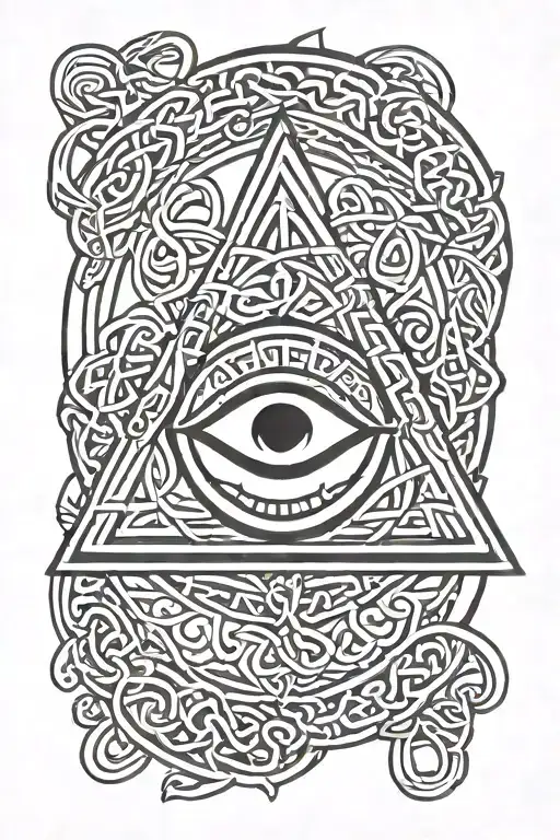 Celtic Triquetra Evil Eye Inside