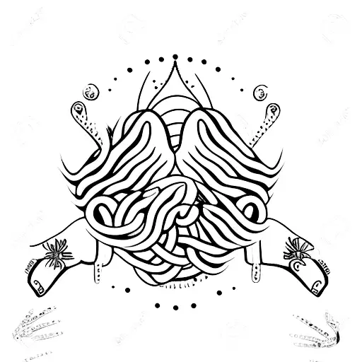 Female Prayer Hands With Long Acrylic Nails