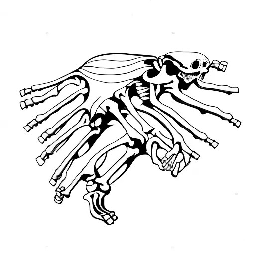 Skeleton Arm Breaking Out Of The Top Of A Casket