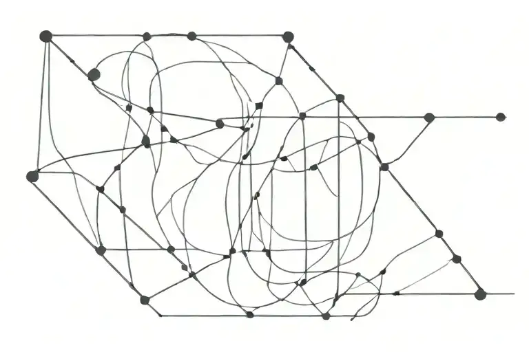 Thin And Thick Lines Connecting Different