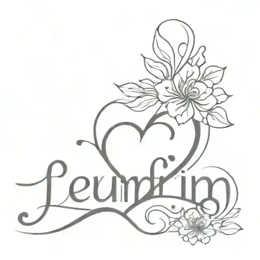 The Name Leutrim With A Heart Symbolizing Love