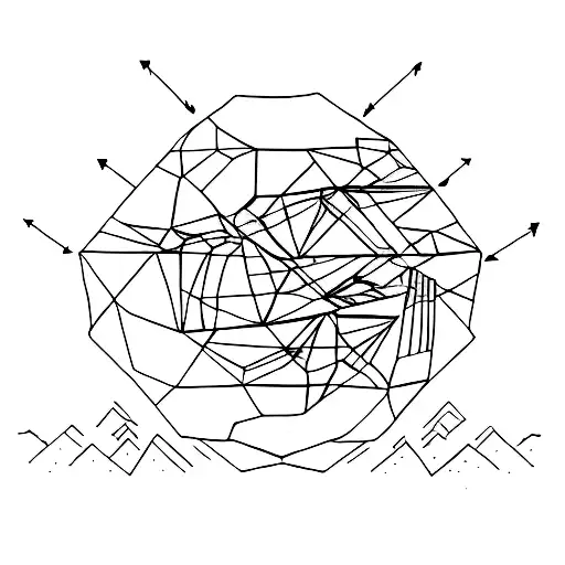 Abstract Depiction Of The Eternal Struggle Of Sisyphus