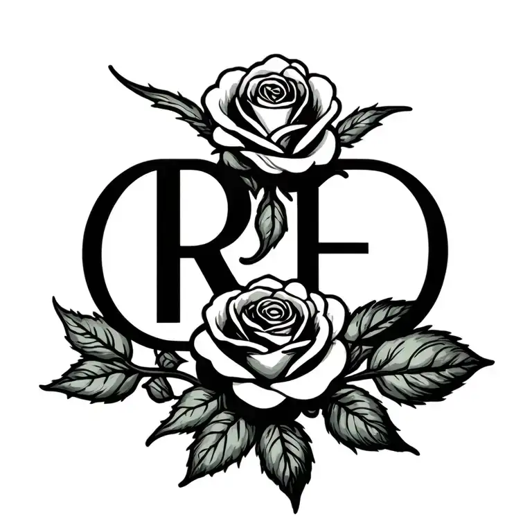 Infinity Symbol With R And E And A Rose Intertwined