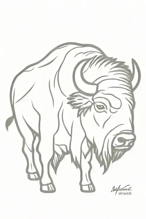 Rugged Bison Head Warrior