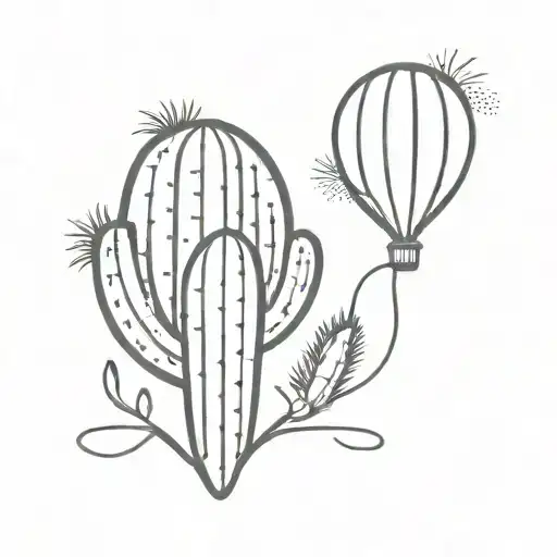 Cactus Baloon Heart