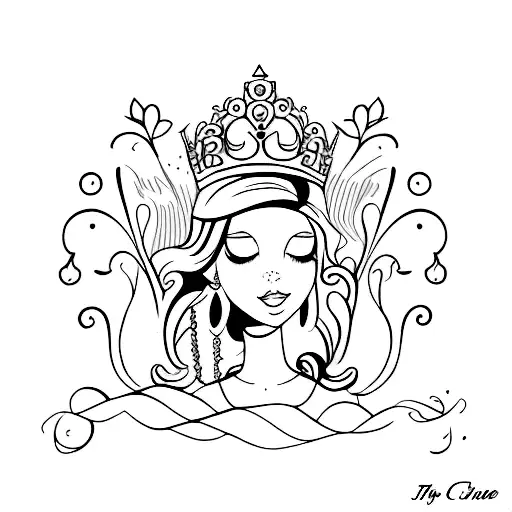 The Word Princess In Cursive