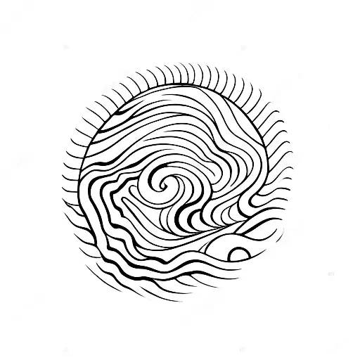 Simple Wave With Sunset