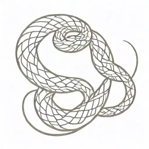 Symetrical Coil Snake Facing Away