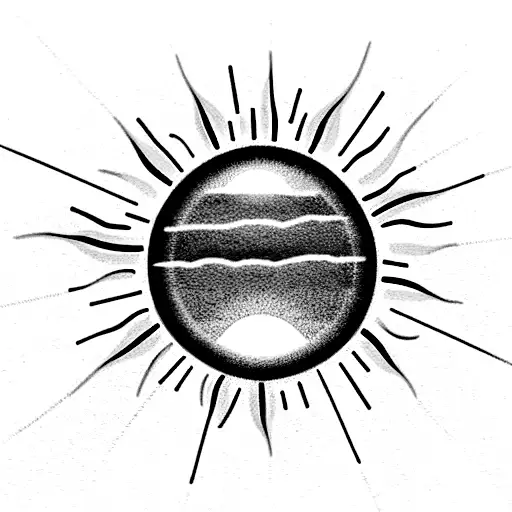 Blue Sky Wedding Ring With A Sun