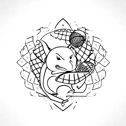 Combine The Symbols Of Love And Cricket In A Minimalist Design