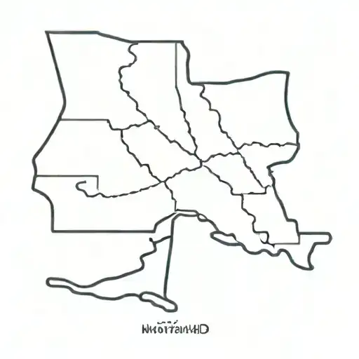 A Minimalist Maryland State Outline With A Basketball And Leo Zodiac Symbol Inside