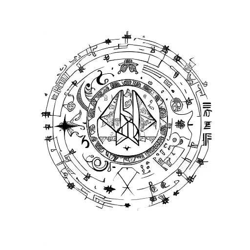 Word Familia With Constellation Of Zodiac Sign Capricorn And Pisces