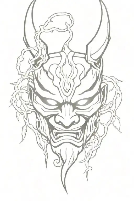Oni Mask With Tree