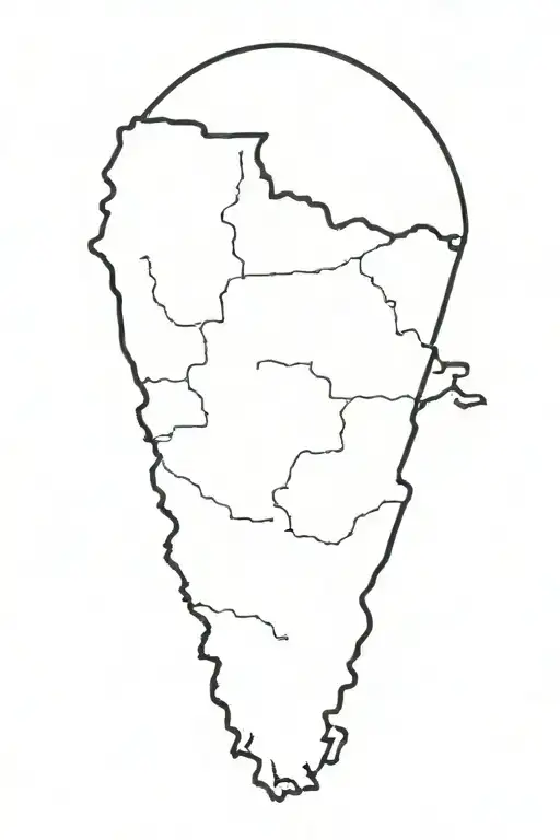 Louisiana State With Houston City Outline