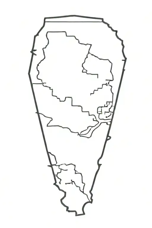 Louisiana State With Houston City Outline Made