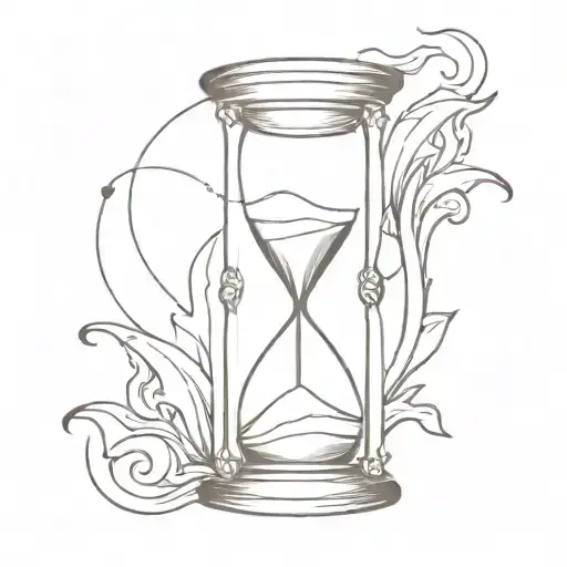 Hourglass And Flames