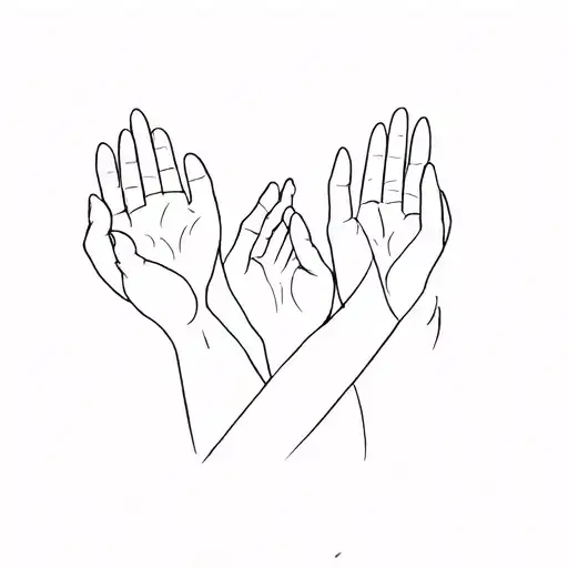 Create A Daddy Daughter High Five Fine Line