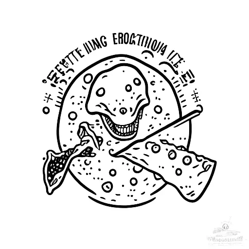 Dinosaur Eating Pizza