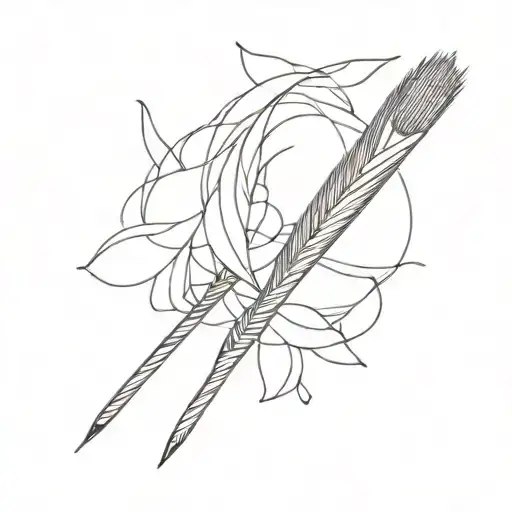 Paint Brush Line Art