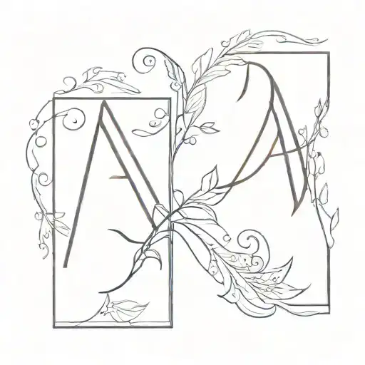 Some Design For Loved One Initial M And P