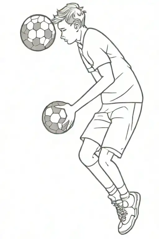 Boy Holding A Football