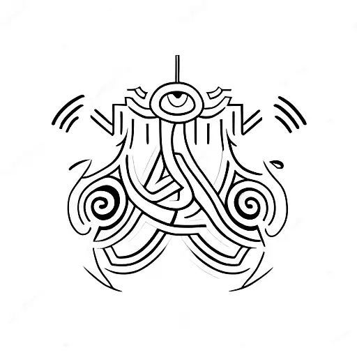 A Minimalist Tattoo Of A Greek Symbol That Represents A Legend Related To Yourself