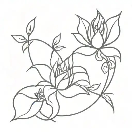 Fire And Flowers Intertwined