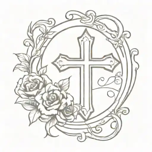 Christian Cross Writen Memento Mori