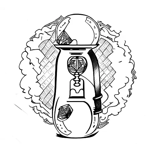 Hourglass With Phrase Die Zeit Vergeht Schnell