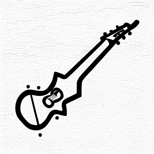 A Guitar And An Airplane Or Aviation Themed Linked Together