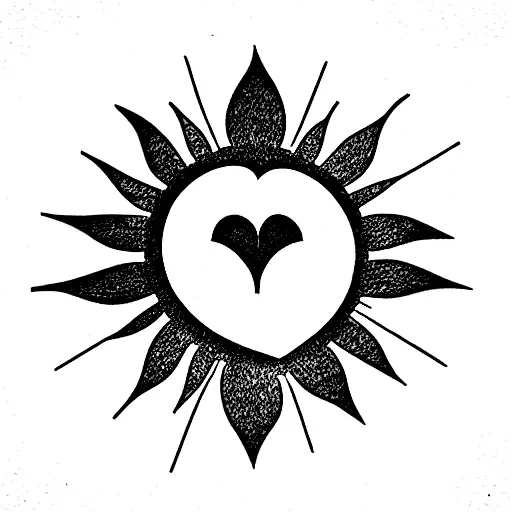 Filipino Sun In The Shape Of A Heart