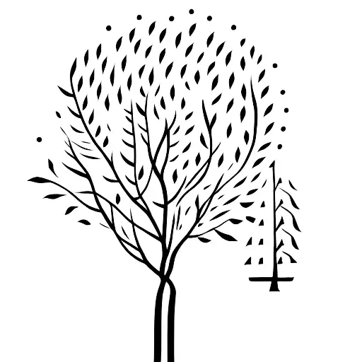 Forest With Taxi Cab