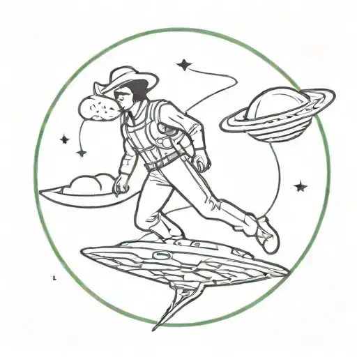 Space Cowboy In Ufo
