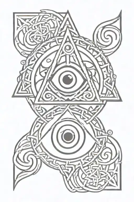 Celtic Triquetra Evil Eye Inside