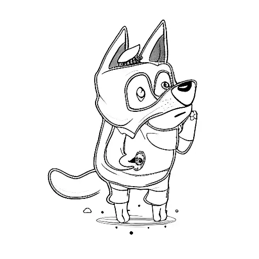A Cartoon Dog As A Bandit