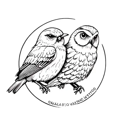 Simple Monoline Robin And Owl Intertwined Within