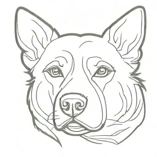 Outline Of A Dog Head