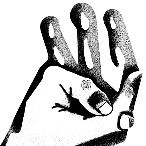 Dog Paw And Human Hand With Heart