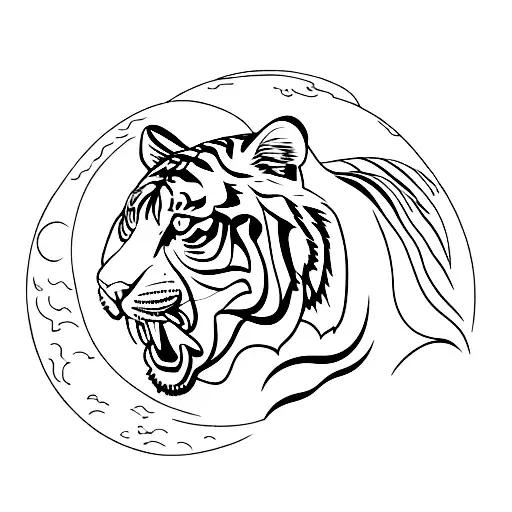 Tiger In The Moonlight