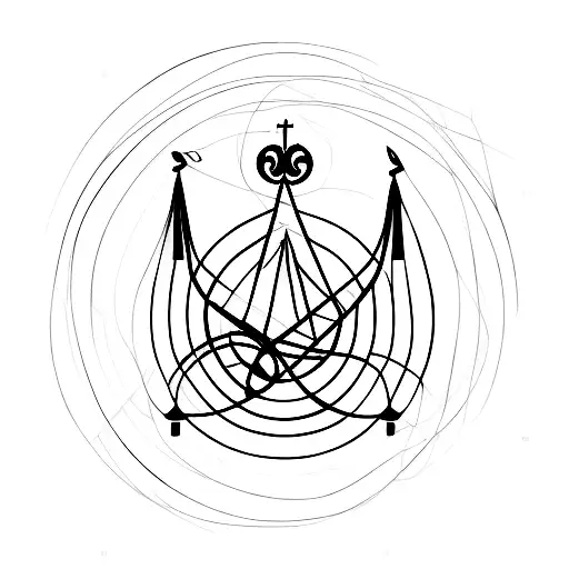 A Libra Symbol Made Of Violin Strings