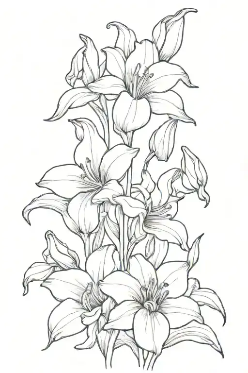 Sweet Pea Flower With Violet Flower With Lily Flower With Daffodils All Together