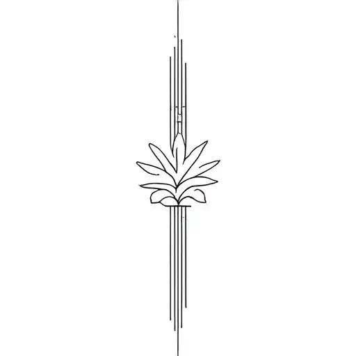 Vertical Composition That Blends Minimalistic Geometric Elements With Travel And Tropical Theme