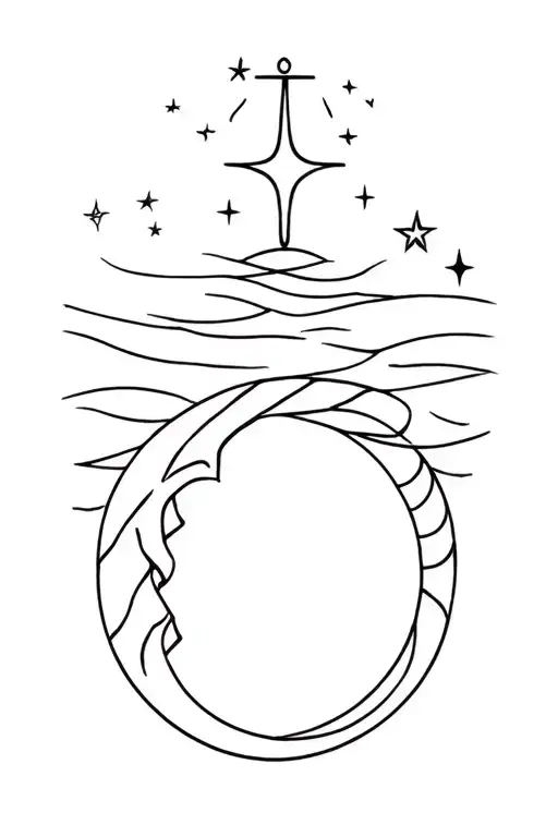 Stars Skorpion Gemini Libra Zodiac Sign Moon Sea Waves